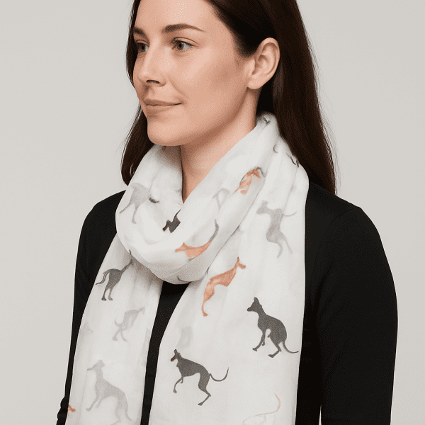 Elegant Lady Scarf Scarves for Dog Lovers