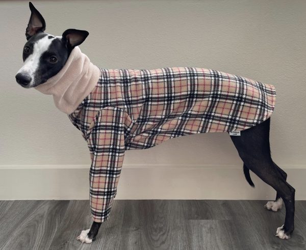 Cozy Handmade Polar Fleece 2-Leg Pajamas for Sighthounds – Italian Greyhound, Whippet, Lurcher & Greyhound Sleepwear
