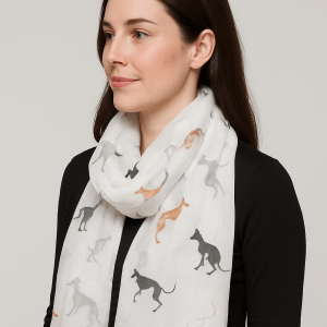 Elegant Lady Scarf Scarves for Dog Lovers