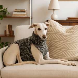 Greyhound & Whippet Bouclé Marley Knit Dog Sweater