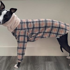 Cozy Handmade Polar Fleece 2-Leg Pajamas for Sighthounds – Italian Greyhound, Whippet, Lurcher & Greyhound Sleepwear