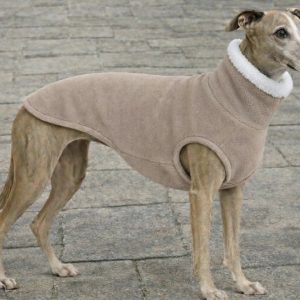 Whippet Fleece Jumper in Sherpa | Chunky Warm Jumper for Whippets & Greyhounds