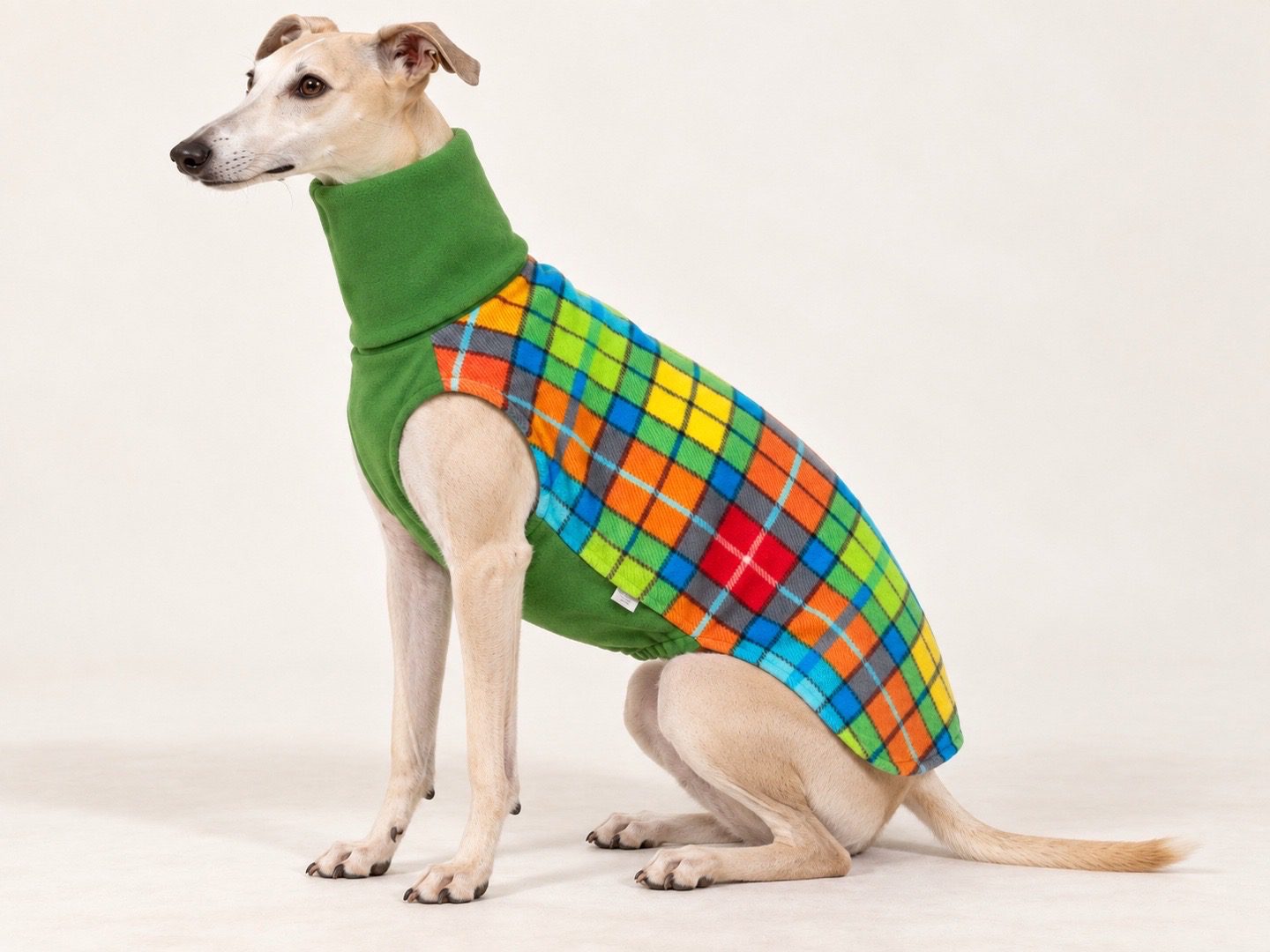 Whippet & Greyhound Tartan Fleece Jumper – Limited Edition - Image 3